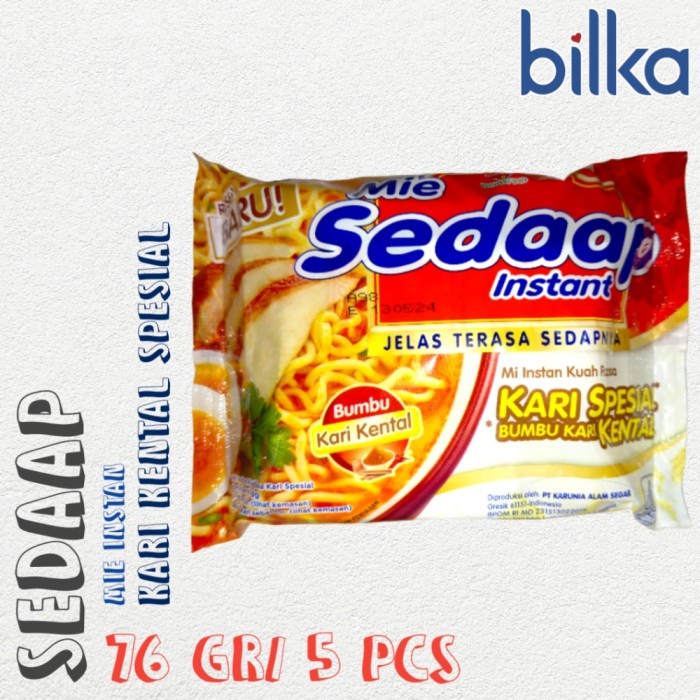 

SEDAAP Mie Instan Kari Kental Spesial 76gr/5pcs