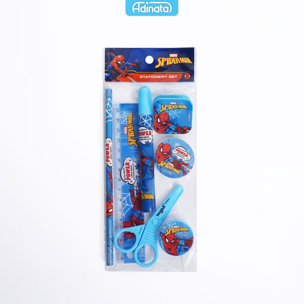 

Spiderman stationery set 7 pcs 2323-2732 / paket alat tulis / alat tulis karakter - Adinata