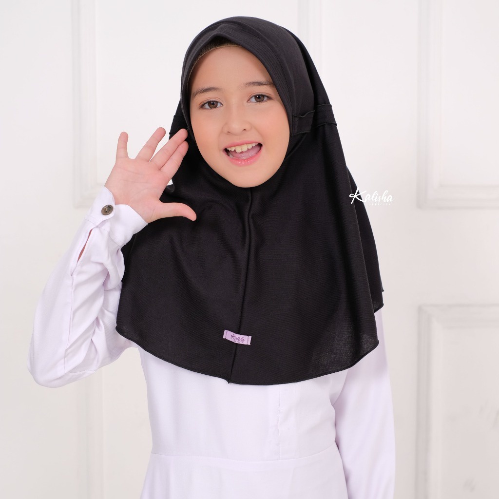 Hijab Sekolah Jilbab Serut LX Kalisha Kerudung Sekolah Anak Ukuran S M L XL Warna Lengkap Rabbani kw