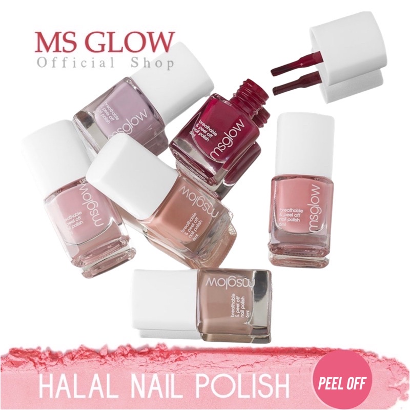 MsGlow Kutek Halal Nail Polish New Asli Original Ms Glow / Nail Polish Cat Kuku / A.33