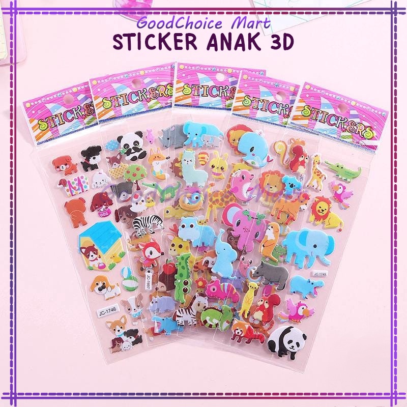 

Stiker Timbul Random/Stiker Karakter / Stiker Anak / Stiker Mainan Tempel / Stiker Anak 3D