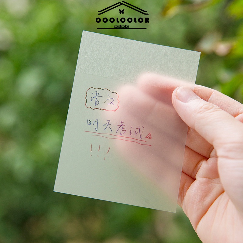 

COD❤️50 Lembar Sticky Note Transparan Tahan Air Untuk Kantor Sekolah Transparent Sticky Note Buku Stiker Untuk Alat Yulis Impor-cl
