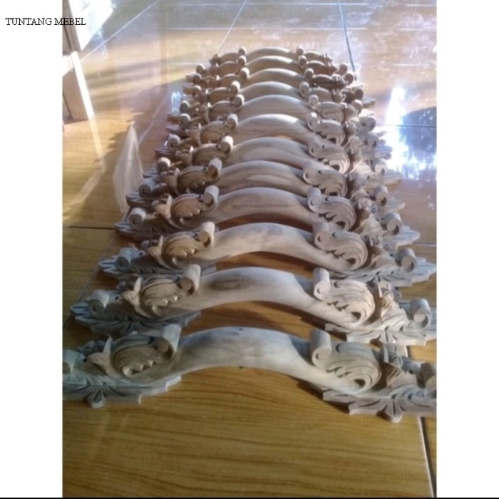 Termurah Hendel pintu kayu jati ukir daun - Gagang pintu