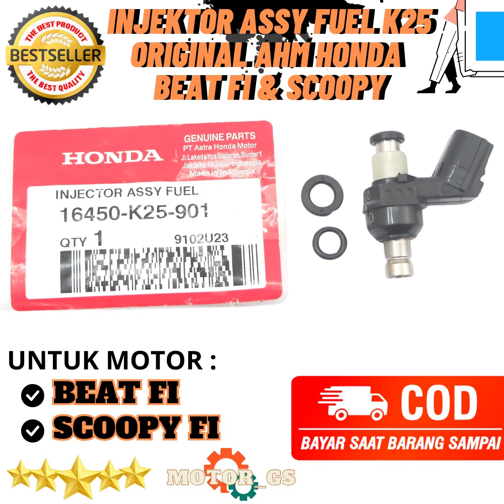 Injektor Original AHM Honda Beat FI & Scoopy FI - Injektor Fuel ORI AHM Honda Beat FI 16450-K25-901
