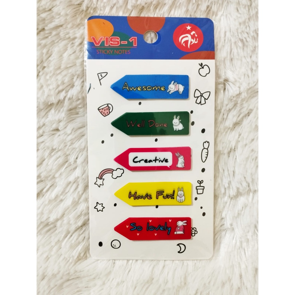 

Sticky Notes / Stick Marker Vis-1 Plastik 5 Warna - IM-09
