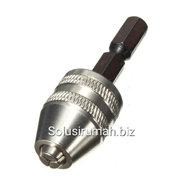 Adapter Converter Kepala Bor Mini 0.3mm - 6.5mm hex shank keyless 6mm