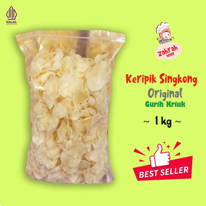 

Keripik Singkong Original 1 Kg - Gurih Kriuk / Camilan Instant