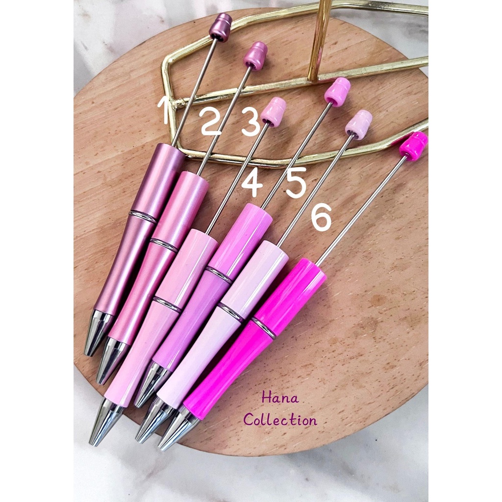 

1pcs Pulpen Diy Hias manik-manik. Manik-manik dijual Terpisah Pink Series