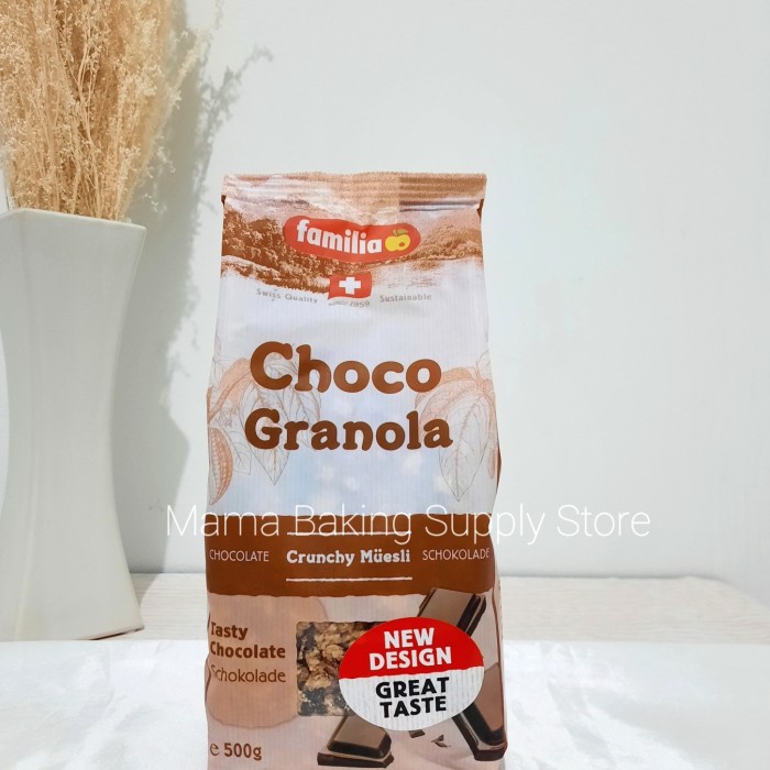

✨PROMO✨ -FAMILIA Choco Crunch Granola Chocolate Crunchy Muesli 500 gr Import