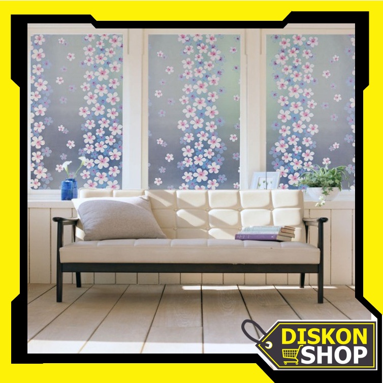 Diskon Shop - H5050 [5 METER] Stiker Kaca Film Jendela Rumah / Sandblast / Sticker Kaca Motif / Deko