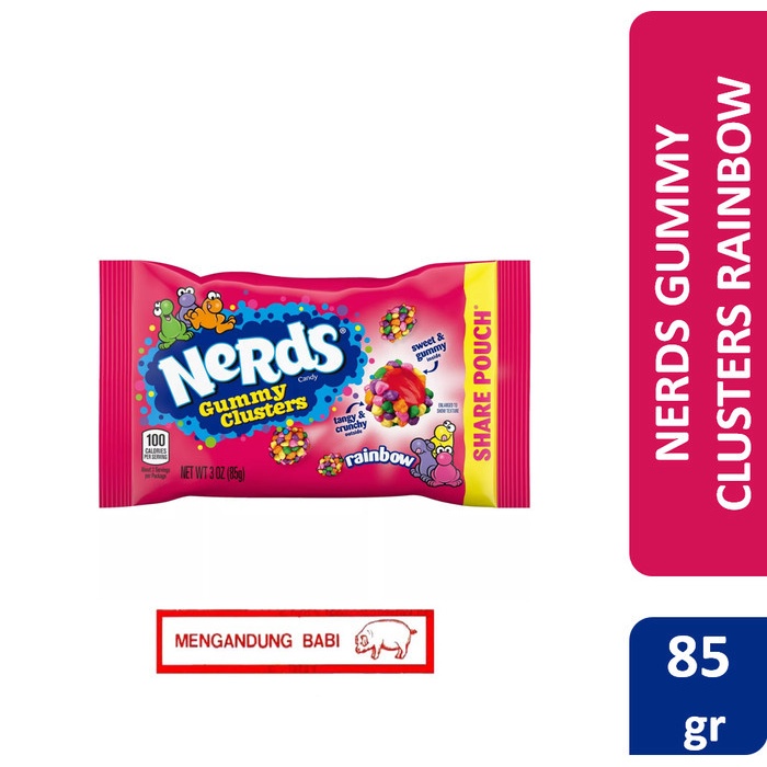 Nerds Gummy Clusters Bag - permen nerds impor usa (NON HALAL) - Rainbow Bag