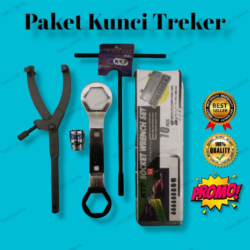 SET PAKET Treker CVT kunci mur Kopling 39 41 + shock 22 + kunci T8 + kunci shock set 10pc 8-24mm
