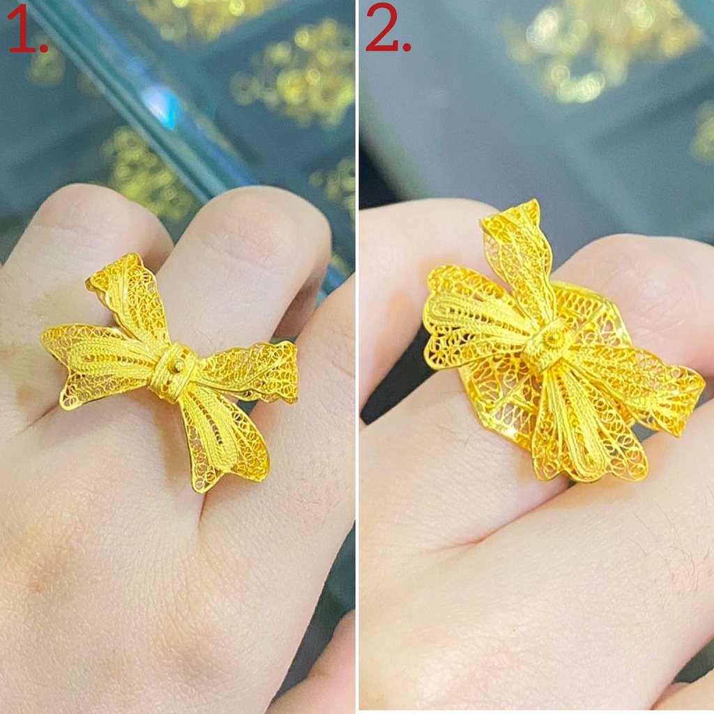 Cincin anak dan dewasa emas asli kadar 875 model pita ribbon kendari anak dan dewasa emas asli 6 g g