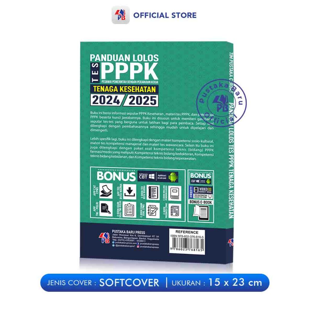Buku PPPK 2024 2025 : Panduan Lolos Tes PPPK Untuk Tenaga Kesehatan 2024-2025, 22 Paket Soal Bidan Tenaga Kesehatan-2