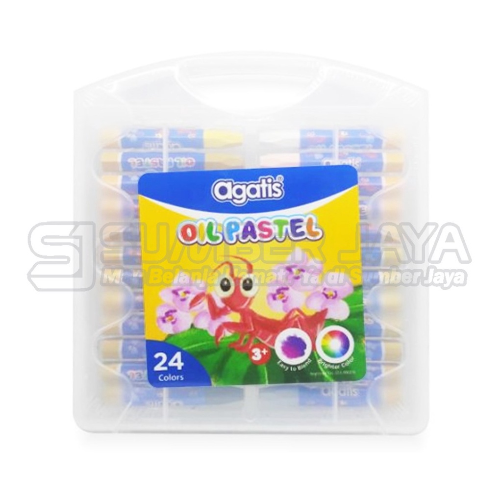 

Alat Gambar Krayon Crayon Minyak / Oil Pastel Agatis 24 Warna Colours