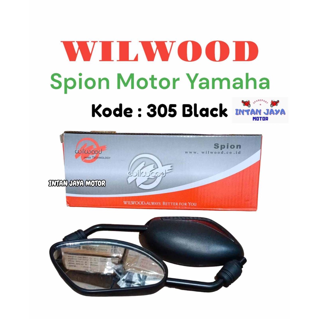 1 SET WILWOOD KACA SPION MOTOR YAMAHA 305 BLACK SPION YAMAHA KACA SPION YAMAHA HITAM MURAH KACA MOTO