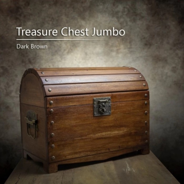 

TREASURE CHEST JUMBO DARK BROWN KOTAK HARTA KARUN AESTHETIC BOX DEKOR