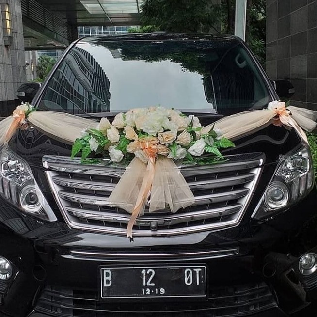 BUKET BUNGA MOBIL PENGANTIN, BUNGA PALSU, untuk hias mobil pengantin - Merah GL