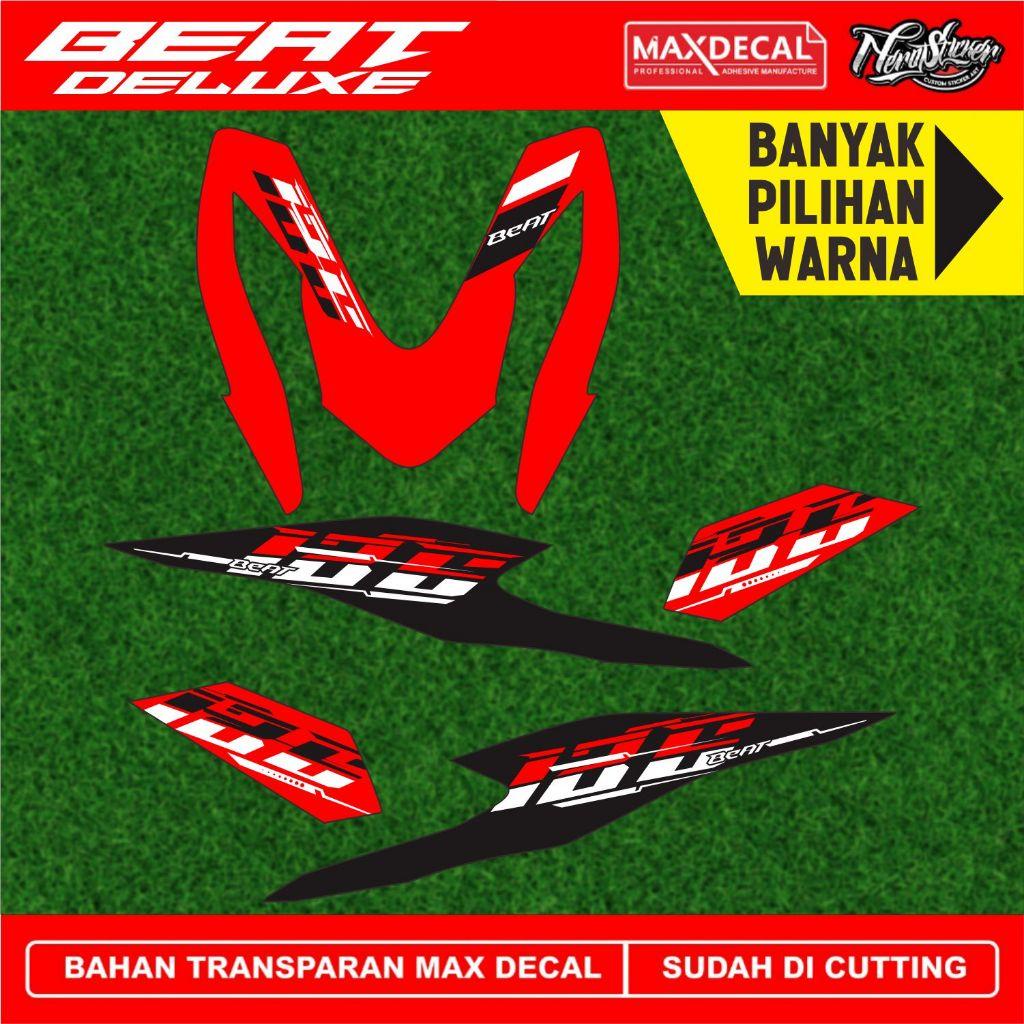 STRIPING TRANSPARAN UV BEAT DELUXE VIETNAM BEAT RED BLUE SILVER TAHUN 2020 2021 2022 2023 Motorcycle