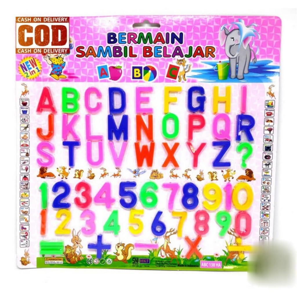 COD PROMO Mainan Anak Edukasi Huruf Dan Angka Bermain Sambil Belajar Murah ABCD