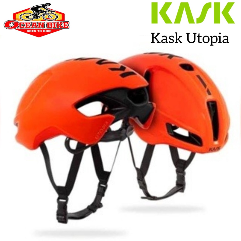 KASK Utopia Helm Sepeda Orange Helmet Utopia MTB Road Bike SELI