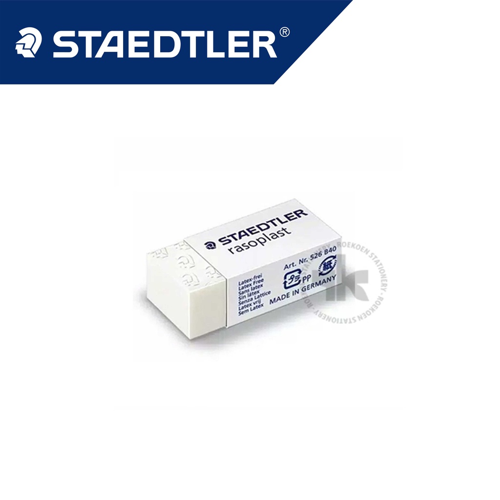 

Staedtler Rasoplast Penghapus Polos Kecil Putih 526 B40 (33x16x13mm)