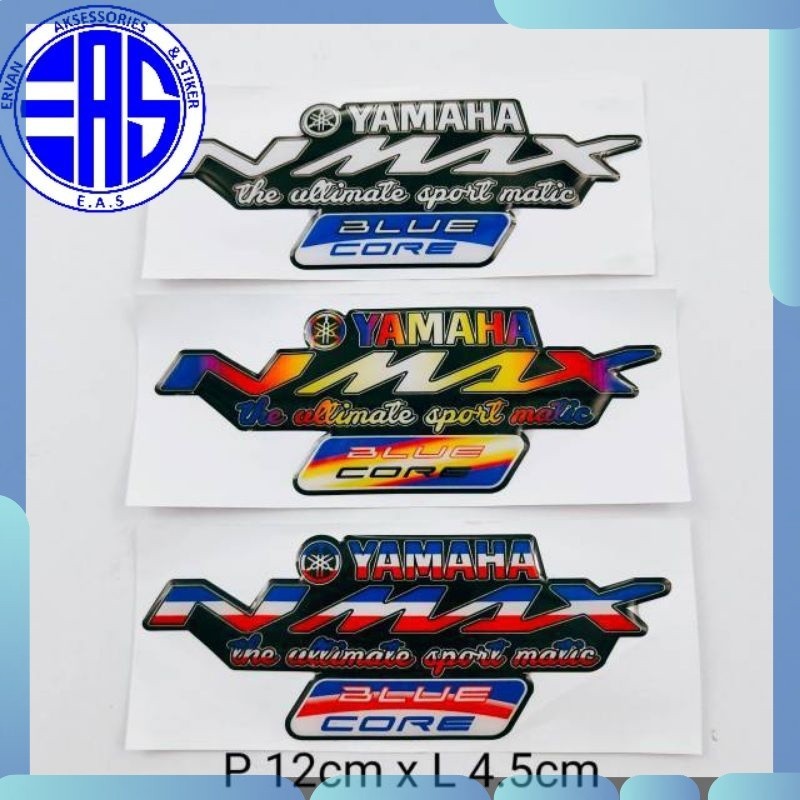 Stiker EMBLEM TIMBUL LOGO NMAX BUAT DI VISOR ATOU WINSHILD TAMENG DEPAN KUALITAS TER BAIK bagus