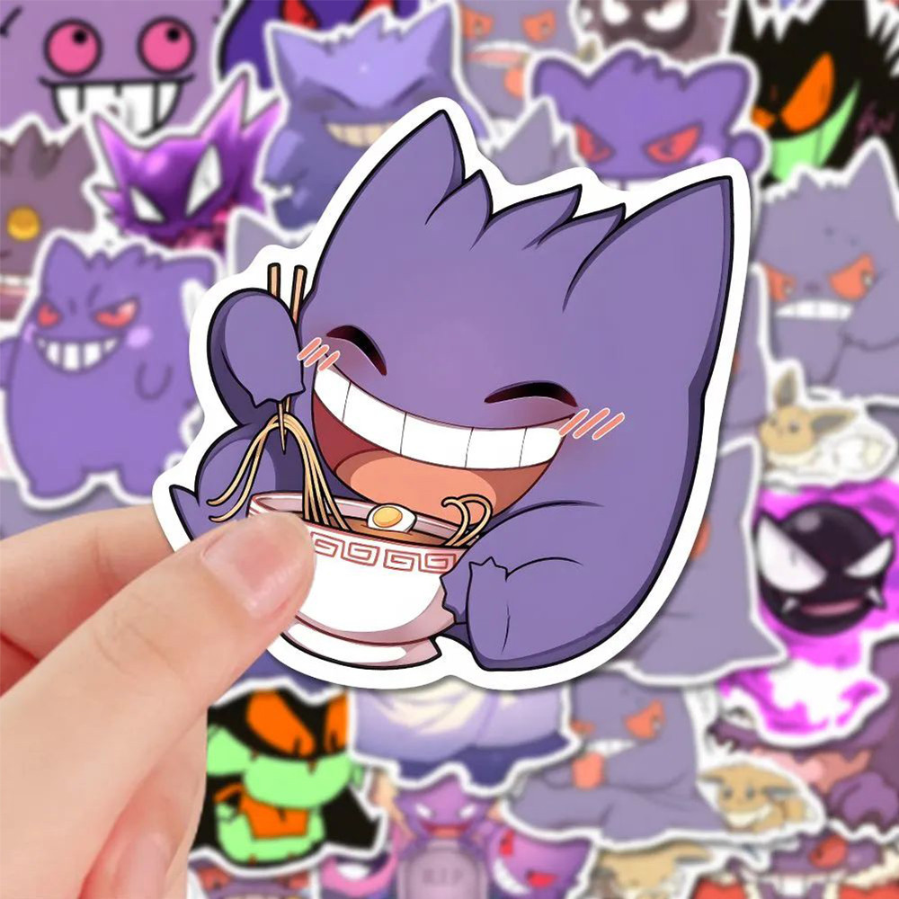 

10/20/40/80pcs Funny Gengar Anime Stickers Pokemon Cartoon Decals DIY Luggage Laptop Waterproof Kid Graffiti Cute Sticker Toys