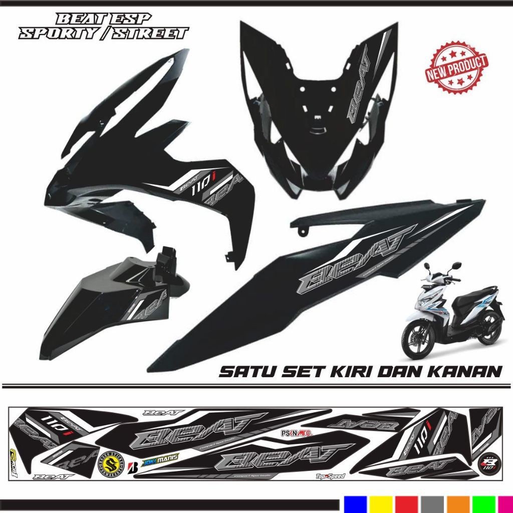 STIKER MOTOR HONDA BEAT ESP / BEAT STREET / STIKER VARIASI POLET STIKER KEREN