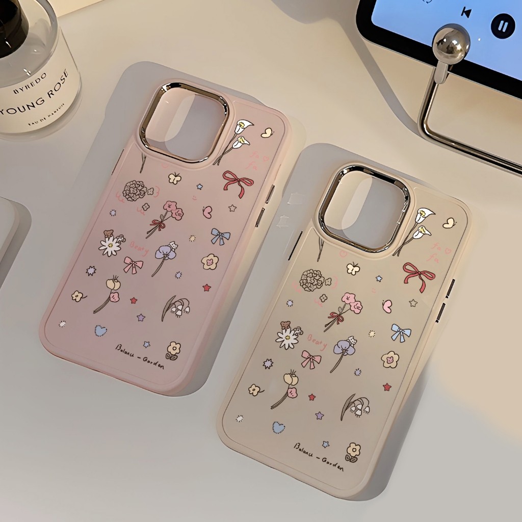 【Suka-Suka】case kupu kupu case bunga case korea Case Aesthetic Compatible For Iphone 13 12 11 15 14 