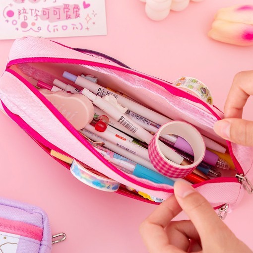 

tempat pensil anak sekolah cewek estetik pencil case cute lucu - Candy Pink