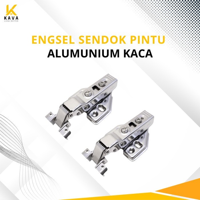 KAVA Engsel Sendok Pintu Alumunium Kaca Lurus Pintu Luar Stainless Steel Lemari kabinet pintu-ES008