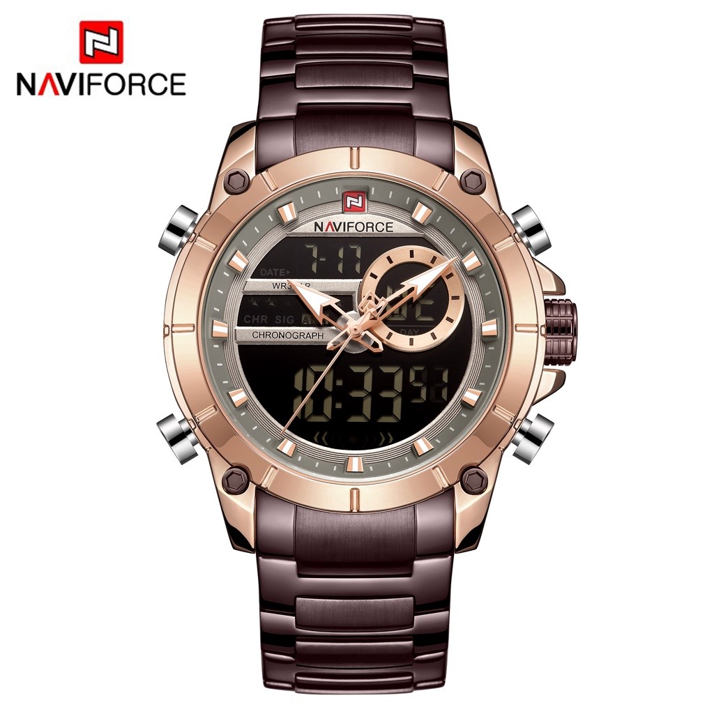 Original Jam tangan pria naviforce NF-9163M   Resmi 12 Bulan