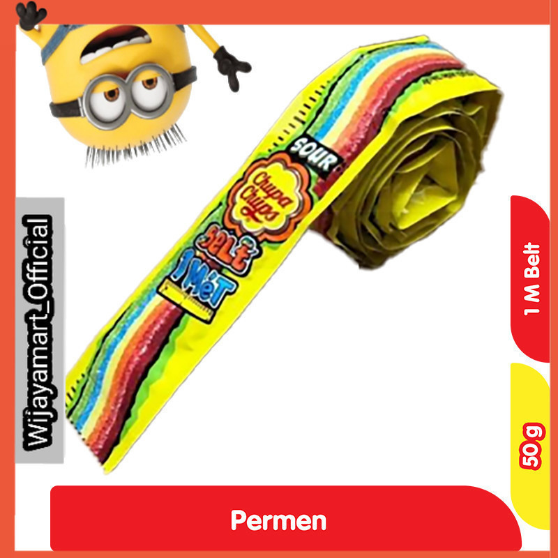 

Chupa Chups Permen Sour Belt 1 Meter 50 g