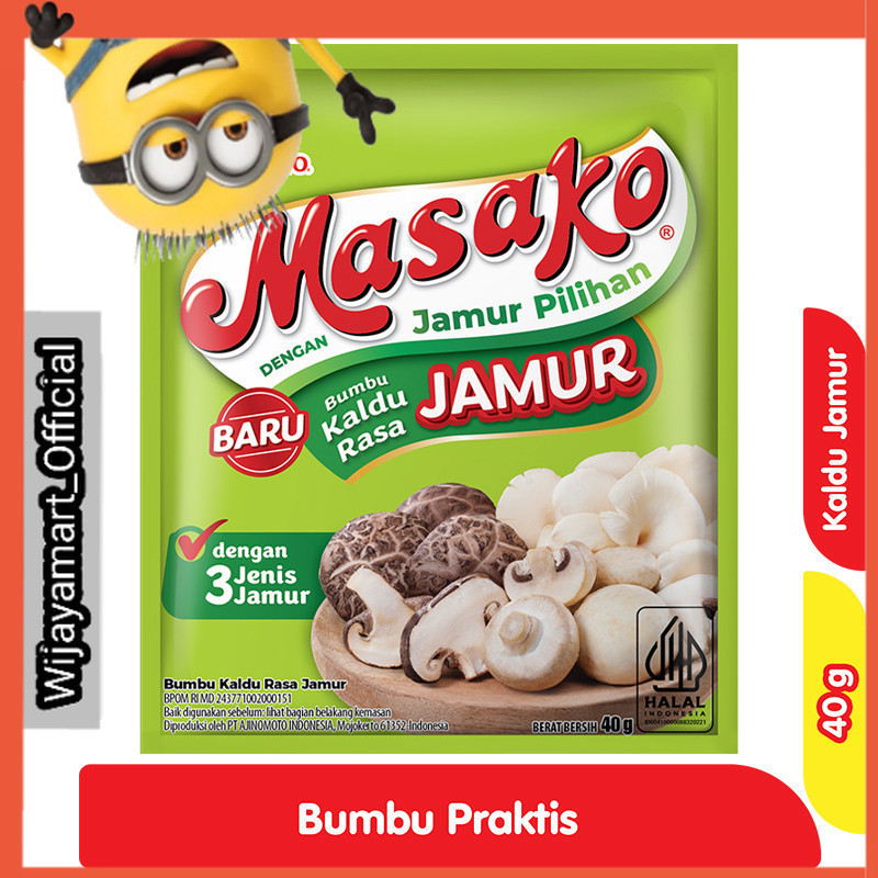 

Masako Bumbu Kaldu Rasa Jamur Sachet 40 g