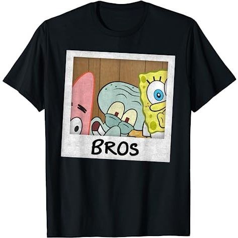 KAOS DEWASA Nickelodeon mens Classic Nickelodeon Spongebob Squarepants BROS T Shirt