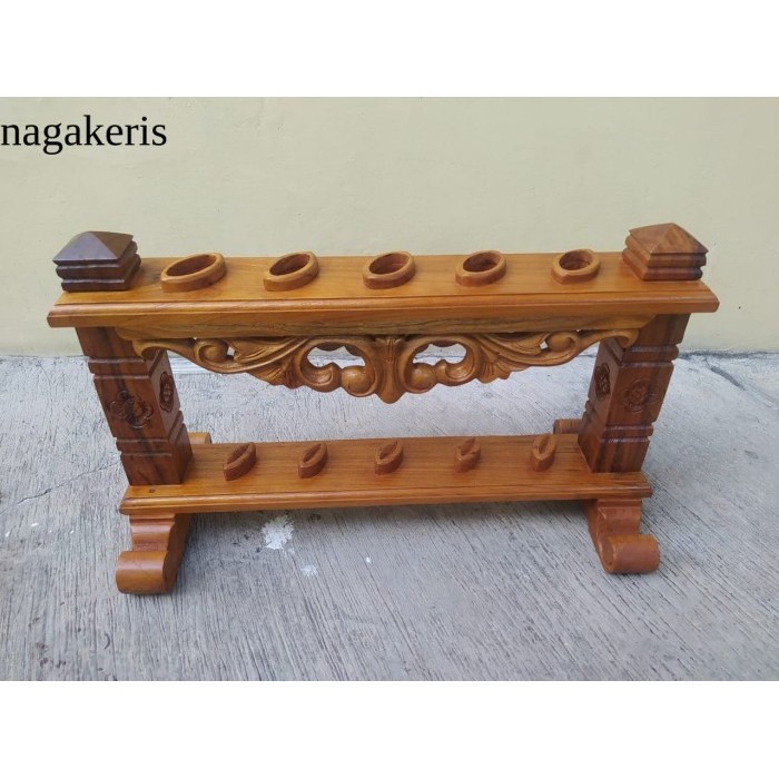 

Jagrak tempat keris isi 5 ukir minimalis terlaris