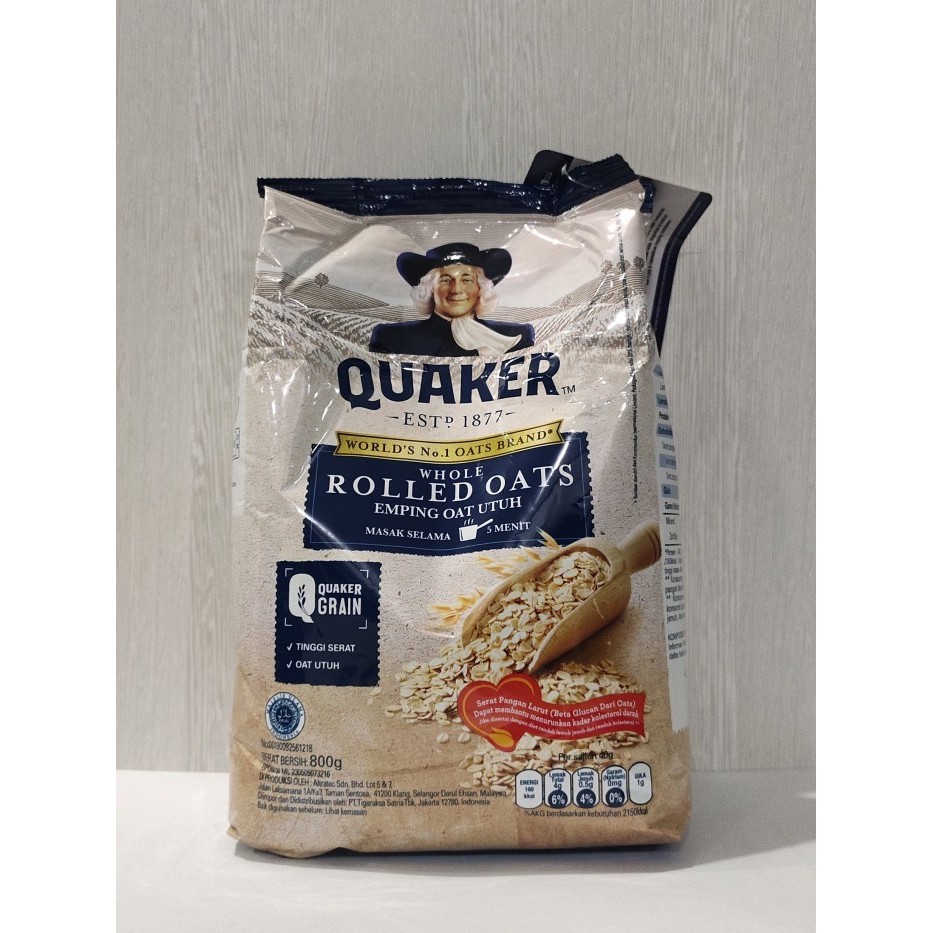 

QUAKER WHOLE ROLLED OATS 800GR