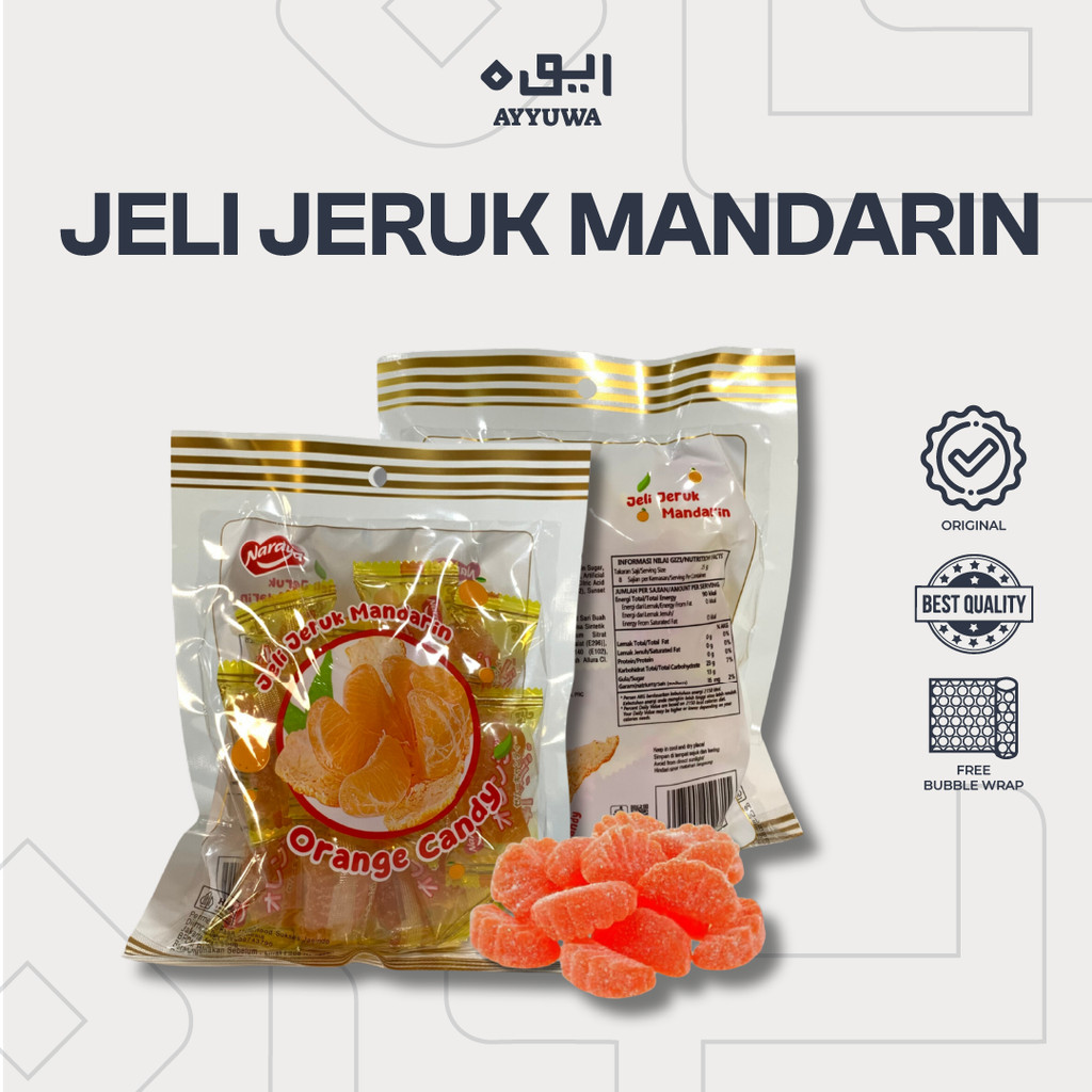 

NARAYA JELLY JERUK MANDARIN KEMASAN 200GR MANISAN JERUK