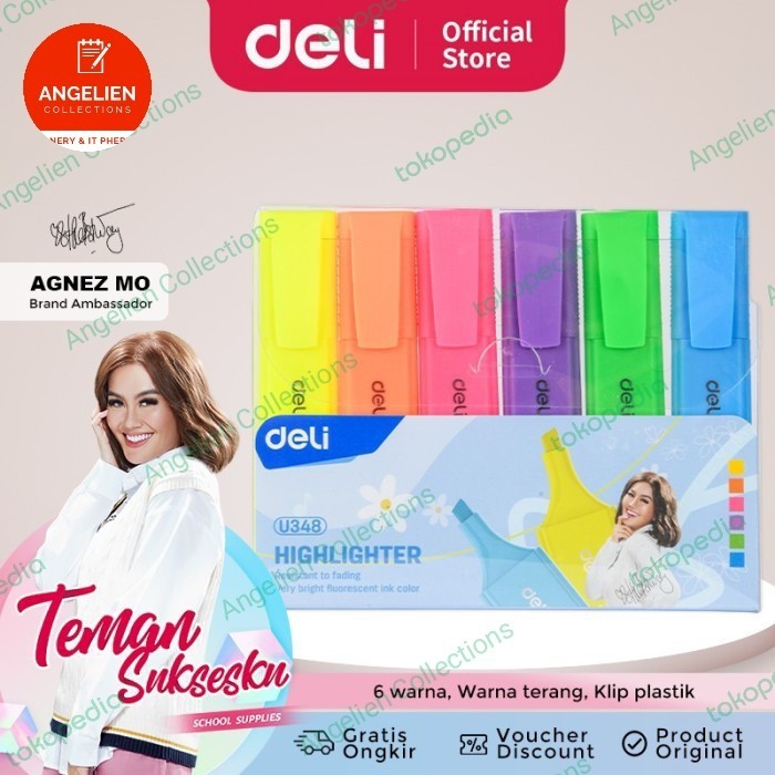 

DELI CU348 Highlighter / Penanda Isi 6 Warna Terang