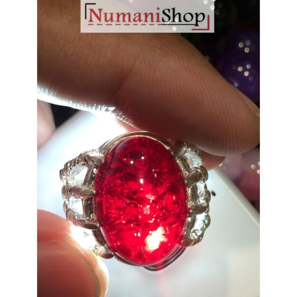 Cincin Cakar Batu Pecah Seribu Merah Siem HQ