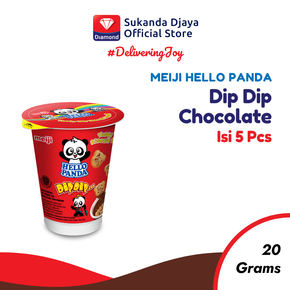 

Meiji Hello Panda Biskuit Dip Dip Chocolate Snack 20 Gr [ISI 5 PCS]