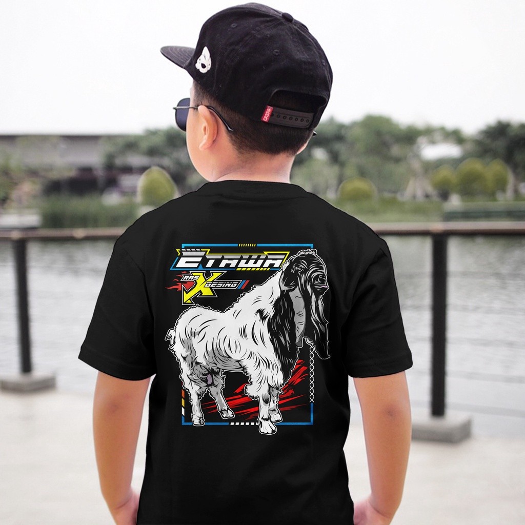 Kaos Anak Peternak Kambing Etawa Ras Kaligesing- Kaos Anak Usia 1 Tahun Sampai 9 Tahun - Baju Anak S