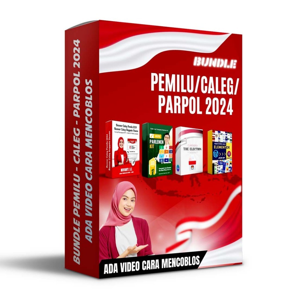 Bundle Template Partai kit Kampanye Caleg modern pemilu 2024
