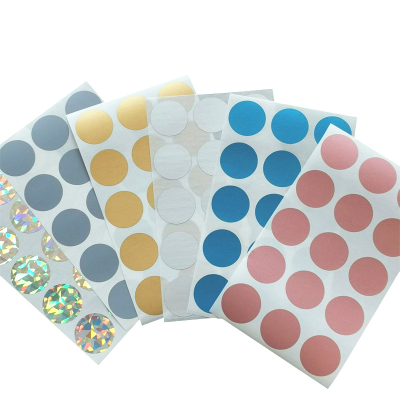 

100pcs/pack Decorative Colorful Round Scratch Stickers DIY Label Sticker for Supplies Cute Handmade Stationary