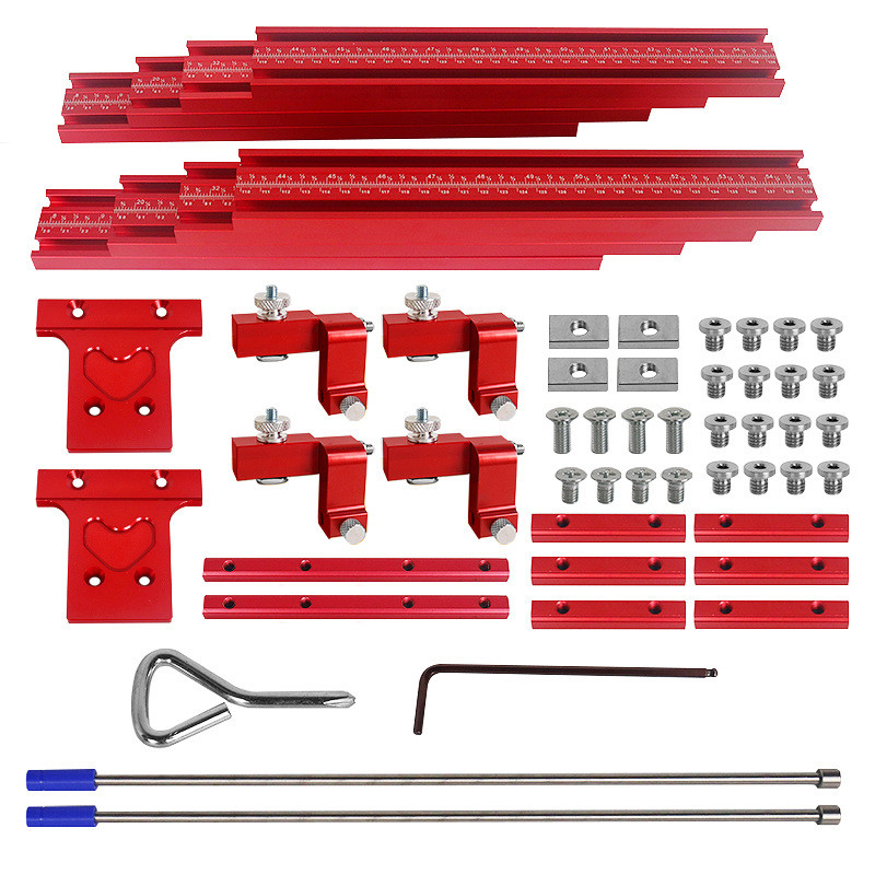 1200mm Parallel Rail Guide System Woodworking Track Saw Guide Rail Aluminium Circular Saw Track Set 
