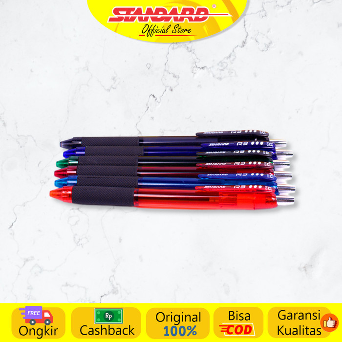 

STANDARD PEN R3 0.5 ISI 12 PCS - Biru