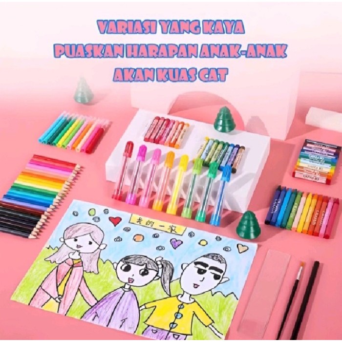 

Crayon Pensil Warna Art Set 208 / 150 Pcs Pensil Warna Lengkap - hitam 150 set