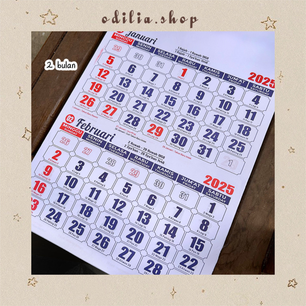 

Kalender Dinding 2025 Polos 2 Bulanan Simple Calender New Year Aksesoris Stationery Korea Sekolah Kantor Office Desk Decoration Hiasan Meja Kerja Pria Wanita Atk Bjb Banjar Banjarbaru Odilia.Shop