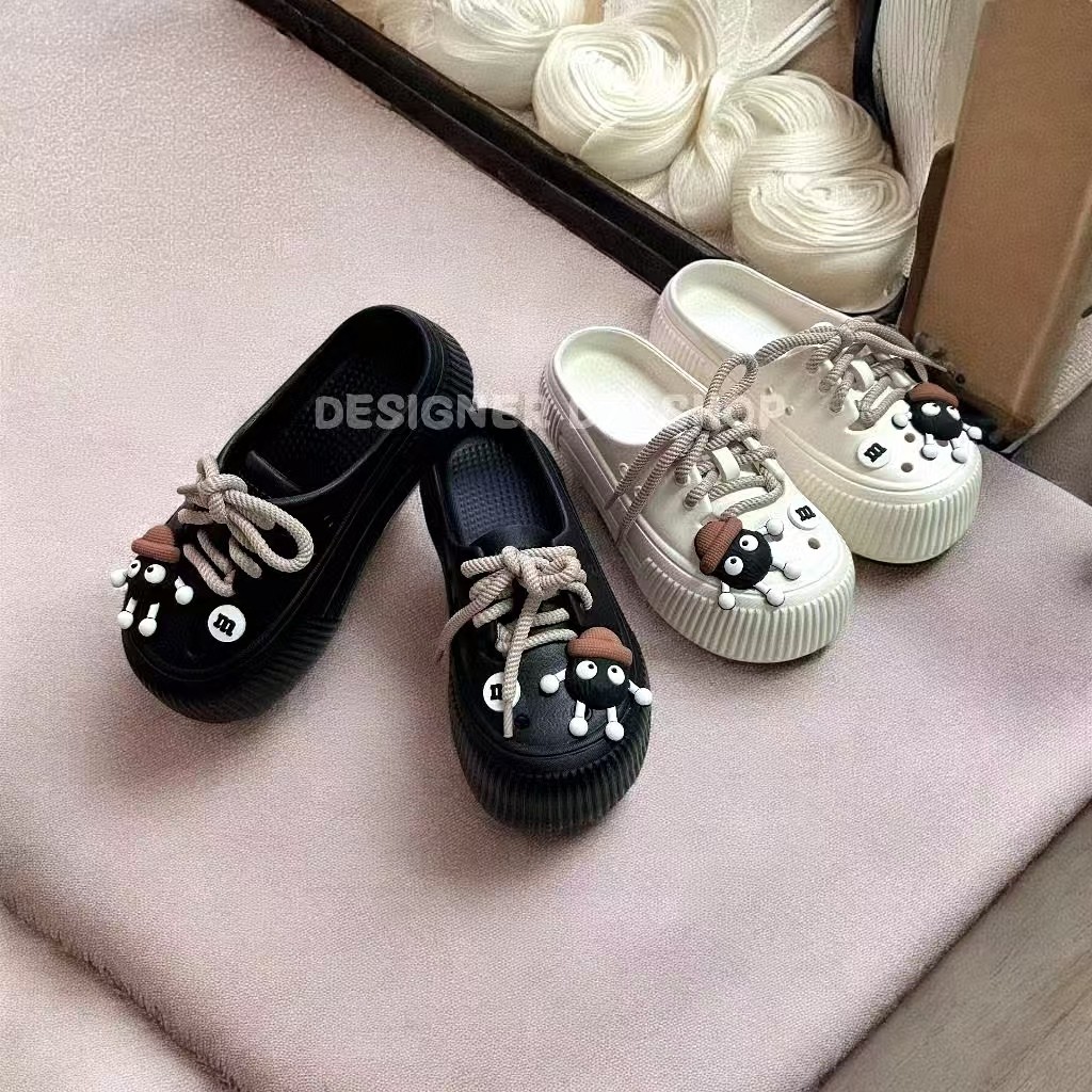 CROXX Sandal Biam Selop Sendal Sepatu Karet Tail Wanita Sandal Jelly Crocs Anak Trendy Boneka Chacha